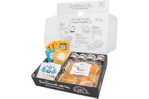 The Cornish Company Afternoon Tea Hamper – Deluxe Tea Set Hamper Gifts for Women Includes Fresh Scones, Biscuits – Birthdays, Anniversaries & Special Occasions