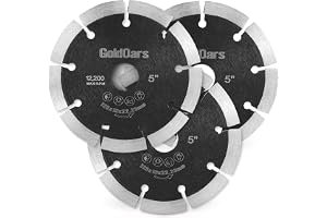 GoldOars Set med 3 ultrafina diamantslipskivor för vinkelslip - 125 mm - För kakel, betong, tegel, marmor och granit - Kompat