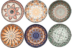 TUYINES Miski na sos, kubki na sos, ceramiczne miski na aperitif miski do serwowania zestaw 6 sztuk, miski na przekąski, miski do dipów z sosem sojowym przekąski, sosy