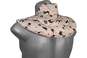 GIRAFFENLAND Cuscino del collo, Gatto Mimi. Cuscino termico con noccioli di ciliegia, terapia caldo e freddo. Scaldacollo