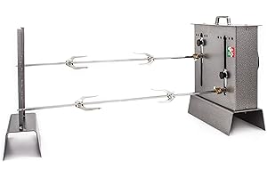 Giemme Spoleto Tournebroche électrique 2 brochettes réglables, capacité 6+6 kg