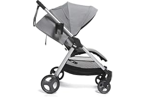 Mamas & Papas Armadillo Folding Pushchair with Compact One Hand Fold, Lockable Wheels & Spacious Adjustable Hood, Steel Grey