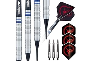 Unicorn - Set di Freccette con Punta Morbida, Corpo in tungsteno, 17 g, 18 g, 19 g o 20 g