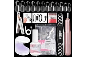Major Dijit Gel X Kit de démarrage avec coupe-ongles, gel 4 en 1 (14,2 g), 500 pointes ovales (M), lampe UV et accessoires pour extensions d'ongles et nail art