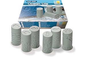 Yellow Door Let’s Roll Ocean Life | Set of Six Sea Animal Habitat Playdough Rollers | Early Educational Toy for kids age 2 3 4 5 | Fine Motor Skills | Stamp and Roll in dough | Durable Outdoor Toys