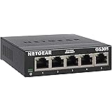 NETGEAR (GS305) Switch Ethernet 5 Ports RJ45 Métal Gigabit (10/100/1000), switch RJ45,Plug-and-Play, fonctionnement silencieu