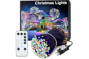 Luces Navidad Exterior 35M 300 LED Guirnalda Luces Exterior Multicolor | Control Remoto, Temporizador, 8 Modos, IP65, Conectable, Luz Arbol Navidad Exteriores y Interior, para Fiesta Jardín Balcón