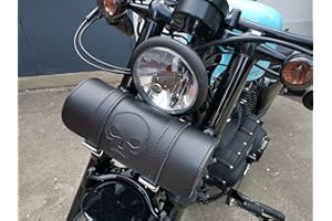 ‎ORLETANOS ORLETANOS Seitenrolle Tool Skull kompatibel mit Harley Davidson Softail Streetbob Cruiser Dyna Sportster Shovelhead Motorradrolle universell