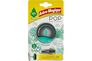 Arbre Magique POP, Profumatore Auto Solido, Fragranza Ice Pine, Profumazione Calda e Rilassante, Durata Fino a 30 Giorni, Design Italiano, Confezione da 1 Pezzo