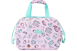 Nurse is Love Bolsa Termica Porta Alimentos con Patrones de Enfermera, Bolsa Comida Trabajo, Nevera Portatil, Loncheras de Trabajo con Divisiones ajusta con Tartera, Fiambreras para Enfermeras