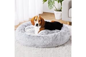 WESTERN HOME WH Western Home Hundebett Rund Katzenbett Donut flauschig Hundebett Kleine Hunde Waschbar