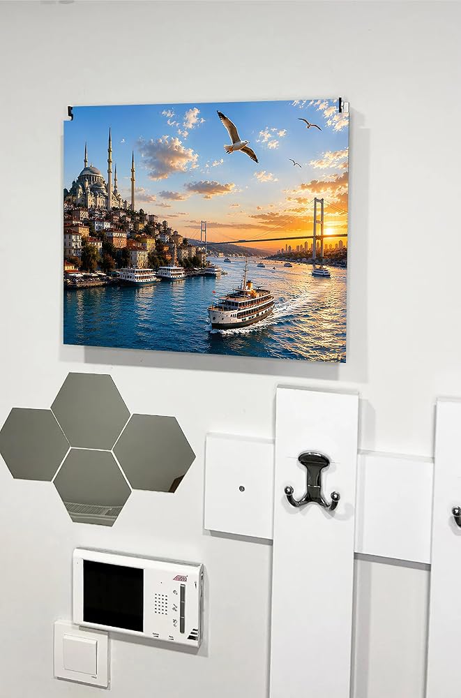 kutuTR Dekoratif Sigorta Kutusu Kapağı 39x32 cm Açılır Kapaklı Elektrik Panosu Gizleme Paneli SS035