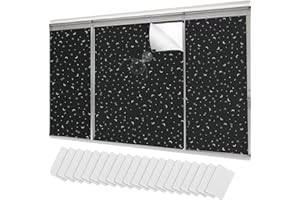 DONFULILY 100% Blackout Blinds, Black Out Blinds Stick On,No Drill Blackout Shades for Window, Portable Blackout Blinds Curtain for Travel or Nursery,Cut to Any Size (Star &Moon Pattern, 200x145cm)