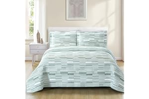 NH NOVOTEXTIL HOGAR Colcha Jacquard Cama 135 (235x270) Diseño Minimalista para Primavera y Verano - Algodón y Poliéster - Cubrecama con Acolchado Ligero 200 gr/m2 - Incluye 2 Fundas de Almohada (50x70) (Belgrado)