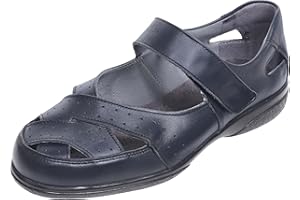 Cosyfeet Women's Extra Wide Fitting Comfortable Sandals Shelley | Diabetic-friendly and Odour-resistant Sock for a Cool Fit | Adjustable Strap for Swollen Feet | Cushioned Sole and Soft Lining