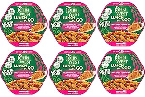 John West Lunch On The Go Mild Curry Tuna, Pack of 6