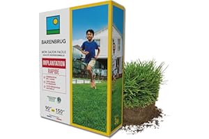 BARENBRUG - Gazon Implantation Rapide - Germination en 7 Jours - Tapis Dense et Résistant - Autoréparation Naturelle - Engrais Compatible Agriculture Biologique - Fabriqué en France - 3KG