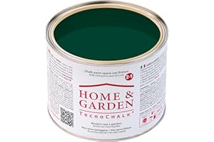 TecnoChalk® Home & Garden Nuova Chalk Paint Extra Forte - Non Richiede Finitura – Ricolora Senza Carteggiare Casa e Giardino - Vernice tutto-in-uno - Senza Solventi - Colore Verde RAL 6005 (500 ml)