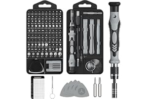 ‎HEVANTO Hevanto Mini Schraubendreher Set 130 in 1 Magnetische Präzisions Feinmechaniker Schraubenzieher Set mit flexibler Welle Werkzeug Set für Handys Elektronische DIY-Modelle,Smartphones, Laptop