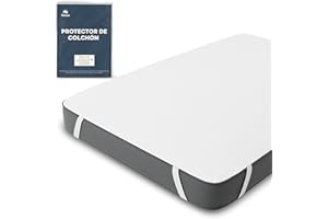 Twinzen - Protector Colchon 140x190 Impermeable Certificación Oeko Tex - Cubrecolchón 140x190cm de Algodón Transpirable con 4 Esquinas Elásticas