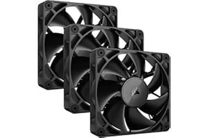 Corsair iCUE LINK RX120 120mm PWM Fans with iCUE LINK System Hub - Magnetic Dome Bearing - Triple Pack - Black