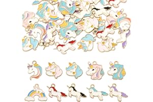 BEEFLYING Colgante esmaltado en forma de corazón, flor, bruja, unicornio, gato, Tai Chi Bagua, se adapta a collar, pulsera, joyería DIY