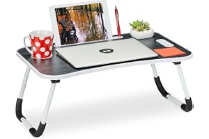 Relaxdays laptopbord för säng & soffa, svart