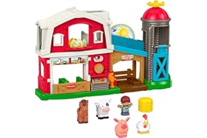 Fisher-Price Little People Caring for Animals Farm. Interactive playset with Smart Stages learning for toddlers and kids. Ages 1-5 years. English, French, German, Italian, Dutch edition. JGX08