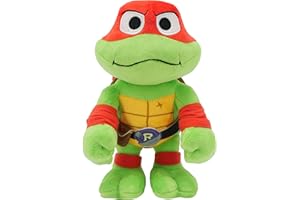 TEENAGE MUTANT NINJA TURTLES Ninja Turtles: Caos Mutante, Raphael Muñeco de peluche de 20,3 cm con antifaz rojo inspirado en el personaje de la película Raph, el luchador impulsivo, +3 años, Tortugas Ninja (Mattel HRC79)