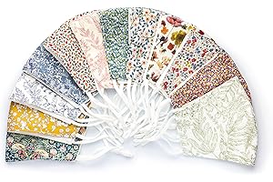 HABAC STUDIO Pack of 3 100% Mulberry Silk & Liberty Face Mask with Built in Filter. 4 Layers. Machine Washable, Adjustable. Handmade UK.