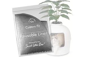 Bundle & Bliss Secret Litter Box - Forro reutilizable (3 unidades), incluye sistema de fijación de cinta nano, material 100% lona duradero, impermeable y a prueba de fugas