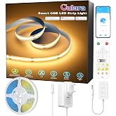 OULARA WIFI COB LED Strip 3M Warm White 2700K, Dimmable 24V LED Strip Light Set, Smart Work with Alexa/Google Assistant for D