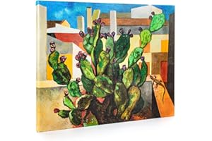SHOPART FINE ART PRINTS ShopArt - Quadro Effetto Pennellate a Rilievo – Renato Guttuso Fichi d’India - Stampa Fine Art su tela Canvas Alta Definizione Pronto da Appendere (cm 50 x 60)