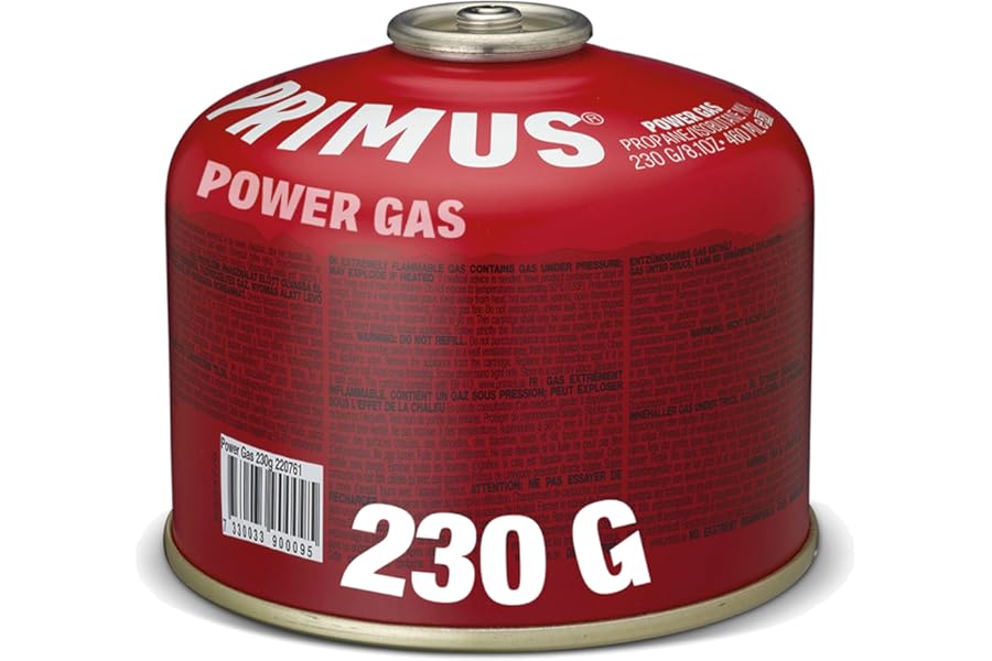 Primus Camping Gas Canister - Standard Threaded Gas Canisters for Camping Stove - Mix of Isobutane & Propane Gas - EN417 Gas Cartridge for Camping Stove