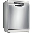 Bosch Series 6 Free-standing Dishwasher, 13 Place Settings, Remote Start, HygienePlus 60 cm, Brushed Steel Anti-fingerprint SMS6EMI65M