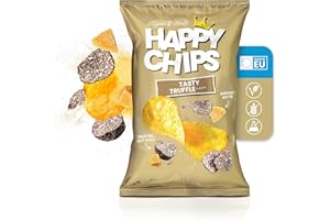 ‎HAPPY CHIPS BY TRYMACS & KNOSSI Happy Chips by Trymacs & Knossi® (10x 150g) Tasty Truffle | Limited Edition | Extra knusprig | Trüffel Chips Grosspackung | Party Box | Snackbox | Salzige Snacks | Knabberbox