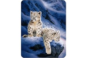 3D LiveLife Calamita Cuccioli di Leopardo delle Nevi di Deluxebase. Calamita da Frigo 3D Lenticolare con Grandi Felini. Decorazioni magnetiche per Bambini e Adulti con Opera d'Arte di Joh Naito