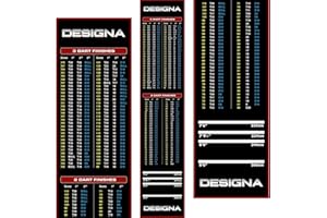 Designa Darts Rutschfeste Teppich-Dartmatte mit Checkout-Design, mehrere Farben und Größen.