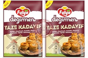 Original Melis Gold Series Fresh Kataifi 2 Pack Kadayif Shredded Fillo Dough Pastry Threads Taze Kadayif for Dubai Chocolate 400 Gr by BAKKALIM UK