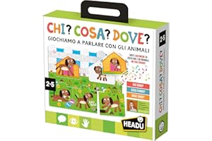 HEADU - Chi Cosa Dove - Giochiamo a Parlare Con Gli Animali! | Giochi Educativi 2 3 4 5 Anni, Sviluppo Linguaggio Bambini, Gioco Didattico, Giochi da Tavolo Bambini, Regalo Bambina, Regalo Bambino
