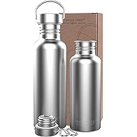 TRIPLE TREE Bouteille d'eau en Acier Inoxydable, 500ml 750ml 1 Litre Bouteille de Sport pour Les activités de Plein air, Conc