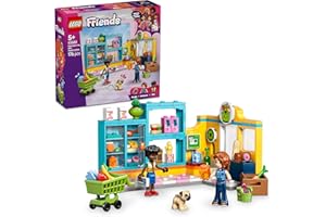 LEGO Friends Heartlake City Mini Supermarket - Toy Shop w/ 2 Mini Dolls, Pet Dog Figure, Cash Register & Play Food Accessories - Birthday Gift for 5+ Year Old Girls - 42680