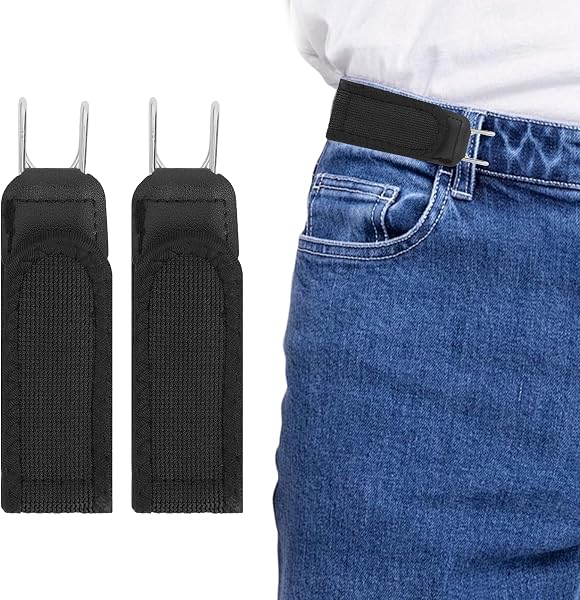 XAVURO 2 Piezas Cinturón sin Hebilla, Cinturón Invisible Hombre Ajustable, Cinturón Hombre Elástico y Mujer, Cinturón Velcro Alternativa, Cinturón Táctico para Trabajo - 1