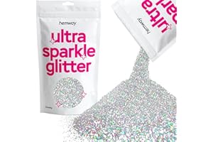 Hemway GROSSE premium Multi Purpose Glitter 1/40 0.025 625 microns 0,6 mm poussière/poudre 100 g / 3,5 oz Couleurs unique pour une utilisation avec de l'artisanat Verre à vin Art