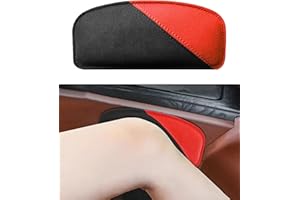 Flaconi Coussin de Genouillère de Voiture,Genouillère Universelle pour Voiture,Coussin pour Accoudoir de Voiture,Coussins de Soutien des Jambes de Siège de Voiture,Convient aux Voitures(Noir&Rouge)