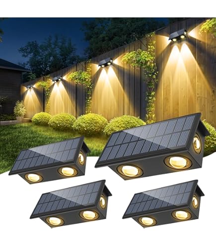Lot De 2 Lampes Solaires Extérieures, LED Applique Murale Solaire