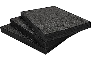 Shadow Foam Easy Peel (600mm x 420mm) | espuma personalizable para organizar cajas de herramientas (Paquete de tres (Profundidad de 50mm), Negro completo)