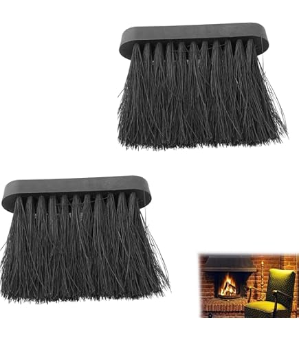 Lot De 2 Brosses De Nettoyage En Bois Pour Cheminée, Tête De Brosse De