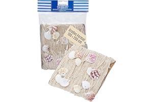 Out of the blue Deko-Objekt/Fischernetz mit aufgehängten Muscheln/Maße: 100 x 200 cm