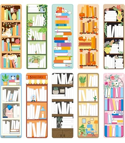 25 Marcapáginas Con Lista De Lectura Y 5 Decoracion Con Flecos, Tarjeta Personal De Biblioteca